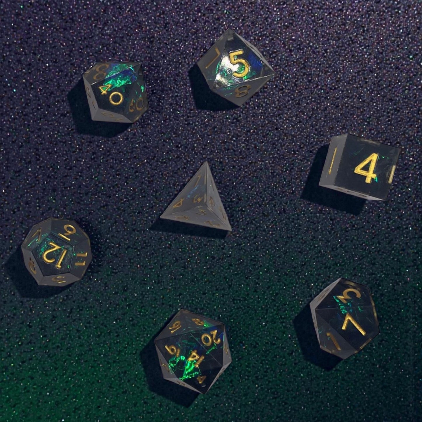 RPG Dice Set – Obsidian Depths