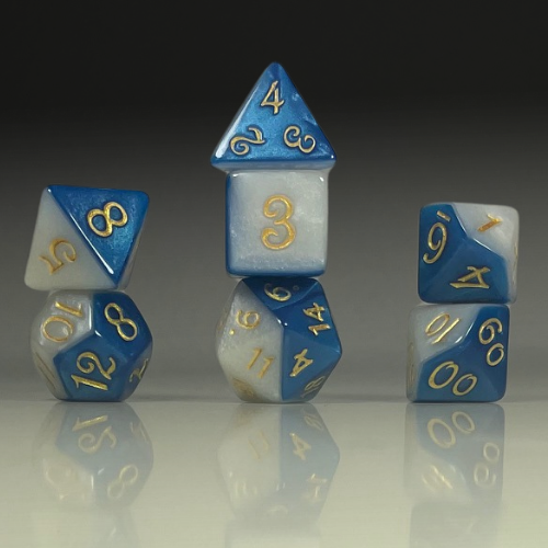 RPG Dice Set – Azure Inlay