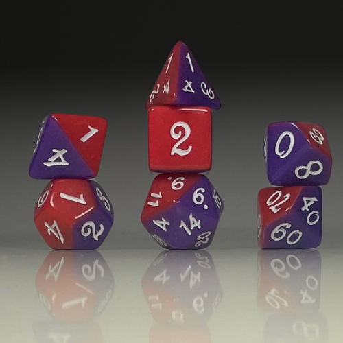 RPG Dice Set – Crimson Amethyst