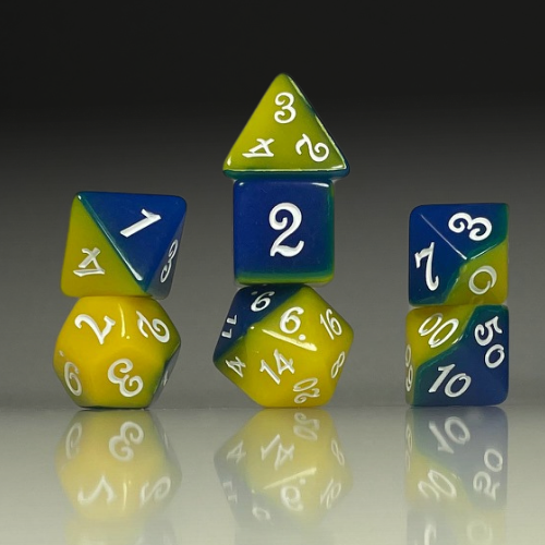 RPG Dice Set – Cobalt Citrine