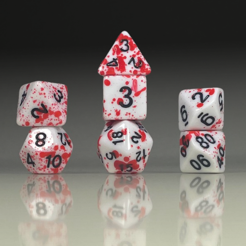 RPG Dice Set – Scarlet Splatter