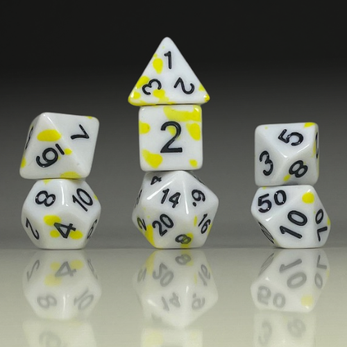 RPG Dice Set – Ivory Splendor