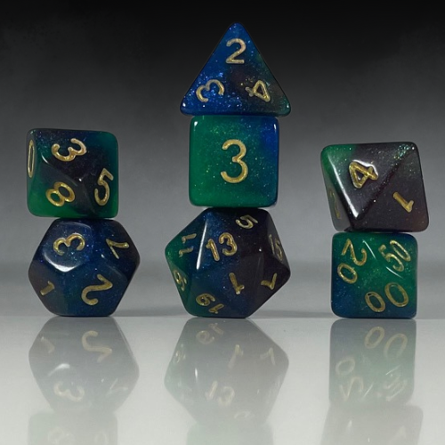 RPG Dice Set – Emerald Abyss