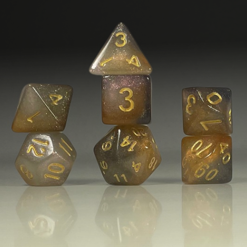 RPG Dice Set – Gilded Dusk