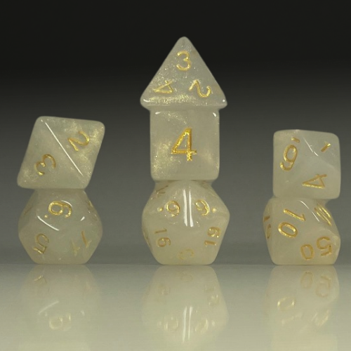 RPG Dice Set – Ivory Luminance