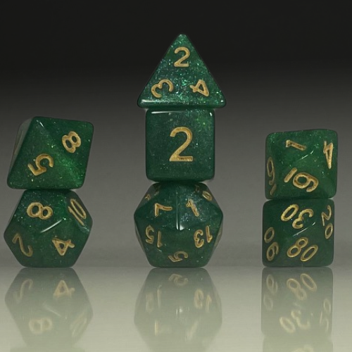 RPG Dice Set – Emerald Sovereign