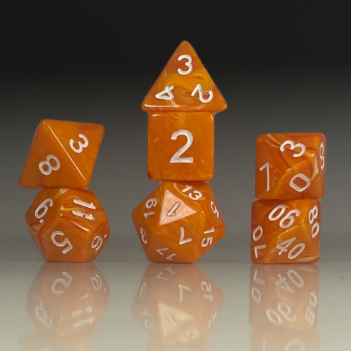 RPG Dice Set – Amber Radiance