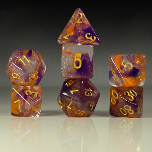 RPG Dice Set – Infernal Bloom