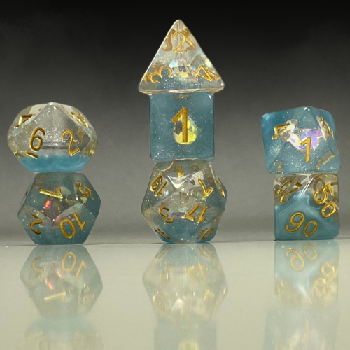RPG Dice Set – Gilded Shimmer