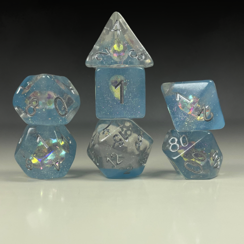 RPG Dice Set – Frostbite Silver