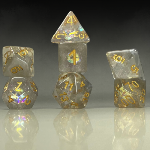 RPG Dice Set – Gilded Frost