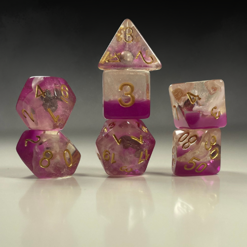 RPG Dice Set – Rosewater Prism