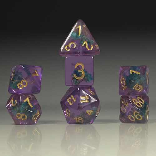 RPG Dice Set – Amethyst Veil