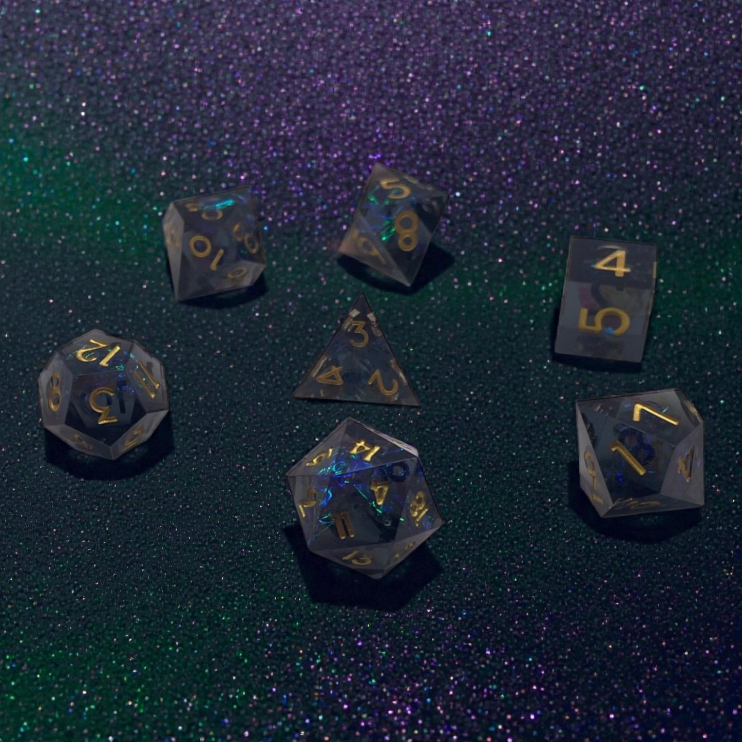 RPG Dice Set – Obsidian Depths