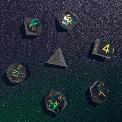 RPG Dice Set – Obsidian Depths