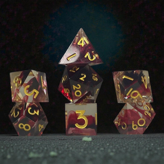RPG Dice Set – Crimson Reliquary