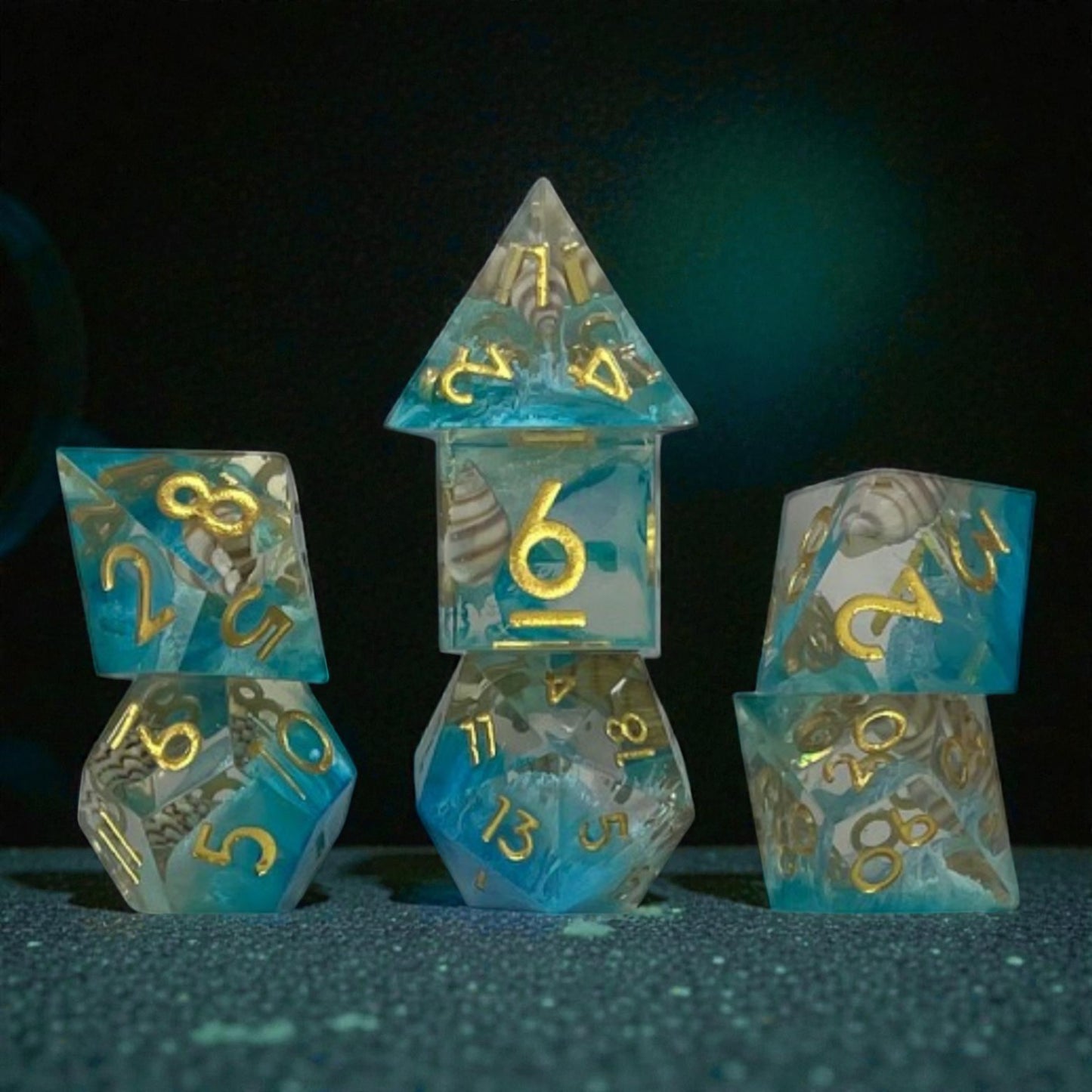 RPG Dice Set – Tempest Sigil