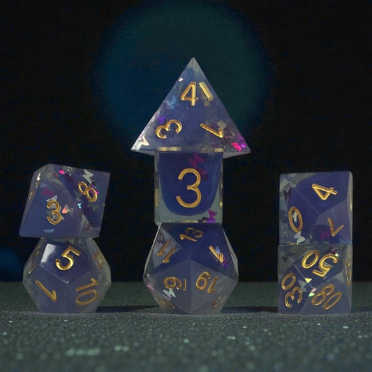 RPG Dice Set – Starfall Sapphire