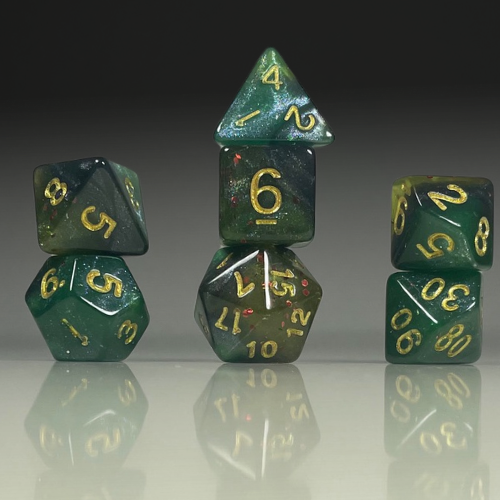 RPG Dice Set – Verdant Constellation